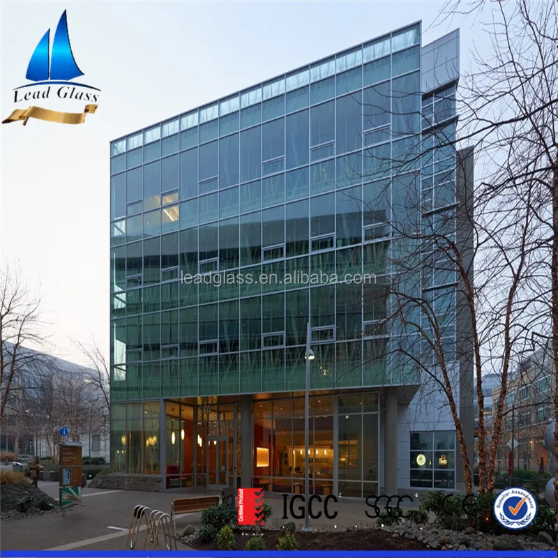 Colored Ceramic Fritted Glass/ Enamel Glass/ Silk Screen Printed Glass Building