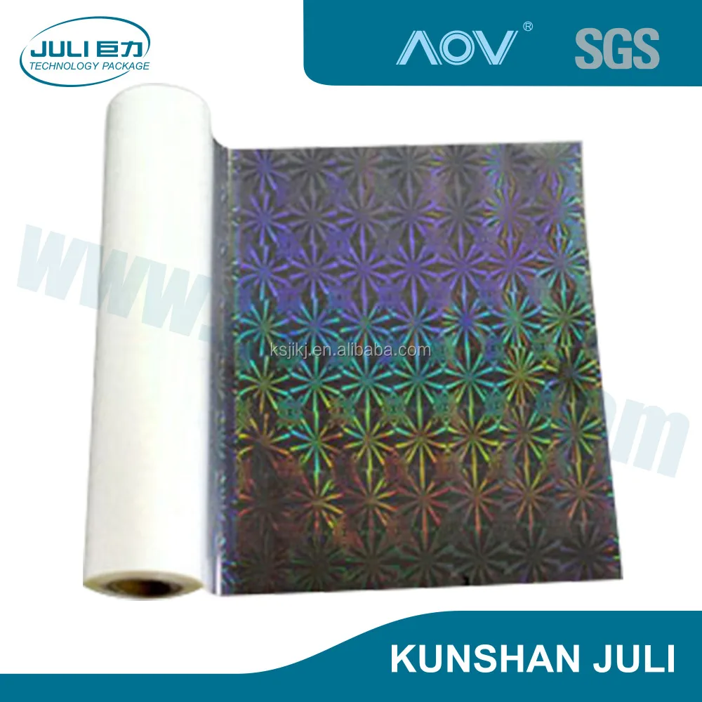 China manufacturer holographic bopp thermal laminating film