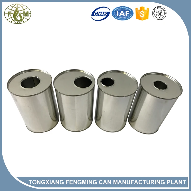 
1 liter metal can with plastic screw lid 