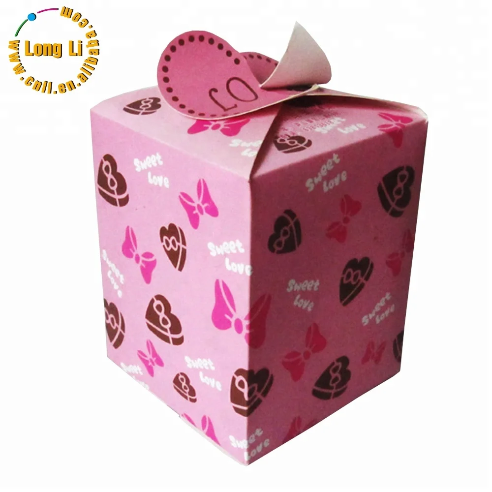 New Design Candy Chocolate Gift Packaging Paper Gift Box Art Paper Cube Creative Printed Christmas Candy Packaging Boxes Longli