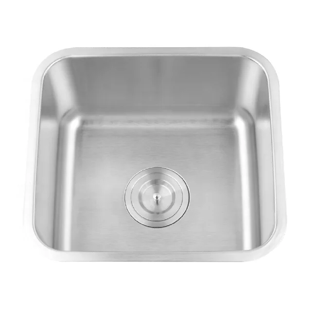 wholesale factory undermount square shape single bowl stainless steel kitchen sink