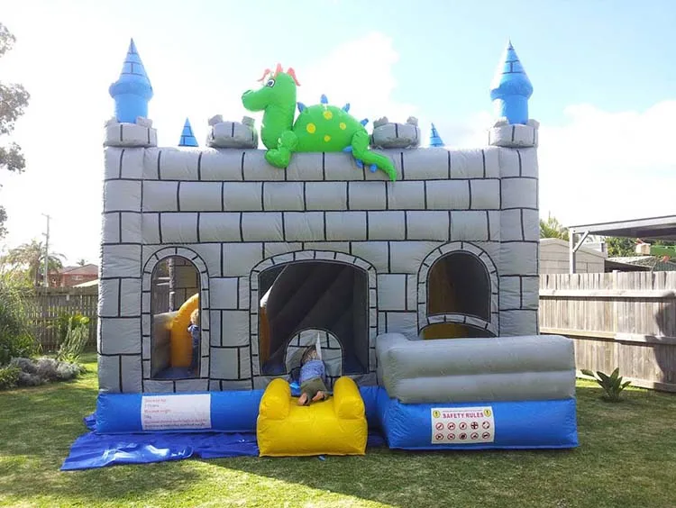 inflatable dragon bouncy jumping castle with side slide combo prices