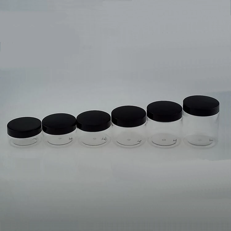 
150ml 200ml 250ml Plastic PET Jar with Aluminum Cap, 5oz 6oz 7oz Clear Jar with Aluminum Cap 