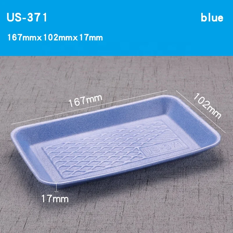 
17*10cm Disposable foam tray packaging ps material for party wedding plate or supermarket frozen meat food Multi-color support 