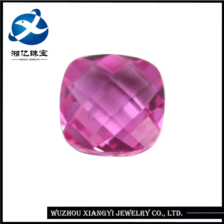 Types of Lab Grown Synthetic Corundum Checkerboard Cut Square Gemstone 33# 6x6mm