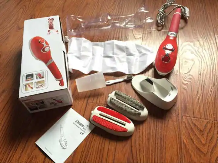 Red Plastic Portable garment steamer steam iron
