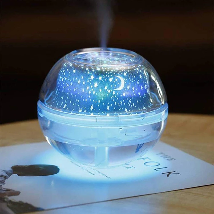 Wholesale Aromatherapy Diffuser Crystal Night Light Projection Ultrasonic Essential Oil Aroma Humidifier