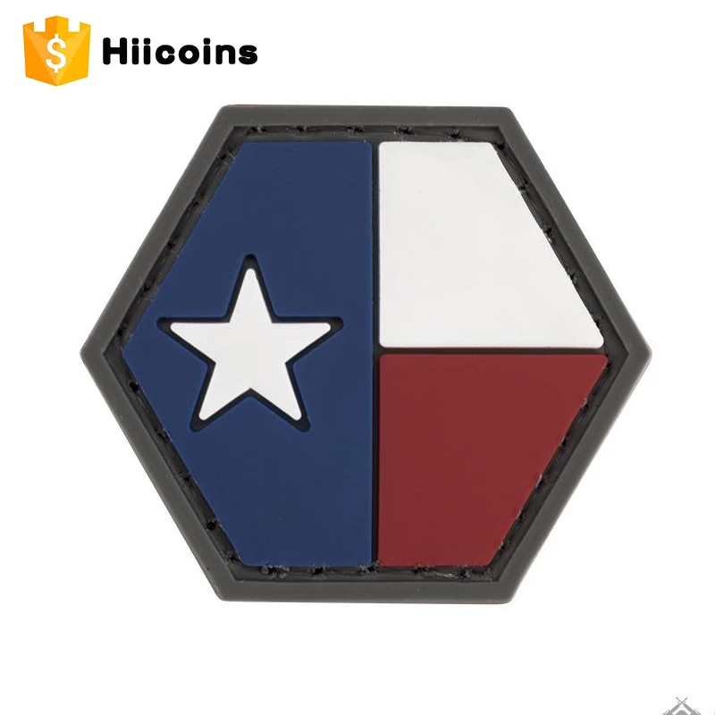 High Quality Hook and Loop Soft Rubber PVC USA American Flag Patch