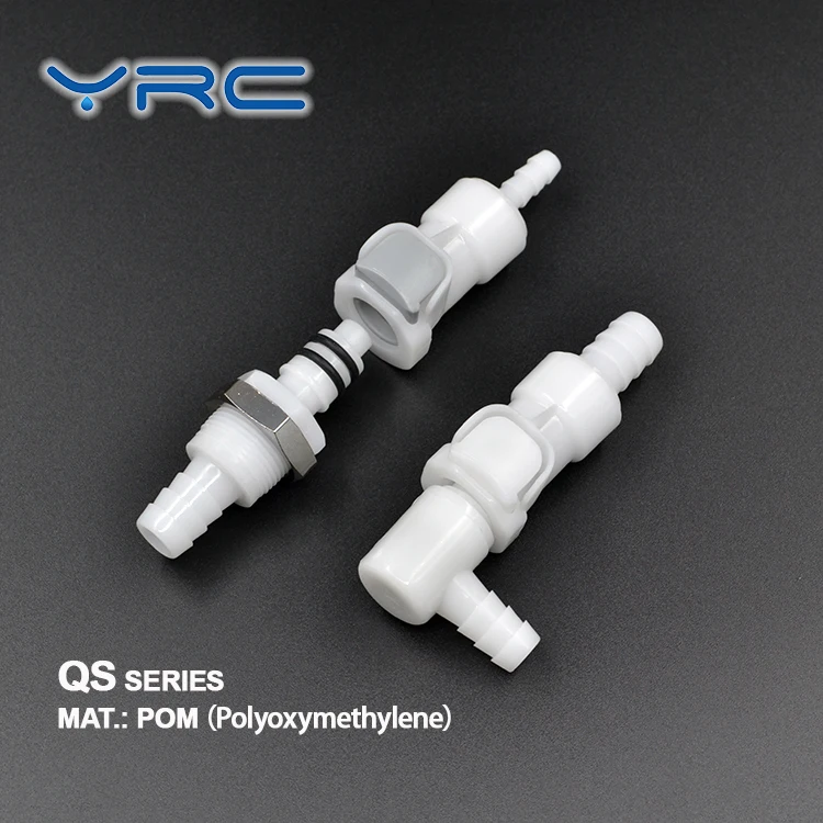 1/4 socket panel mount medical quick connect hose coupling