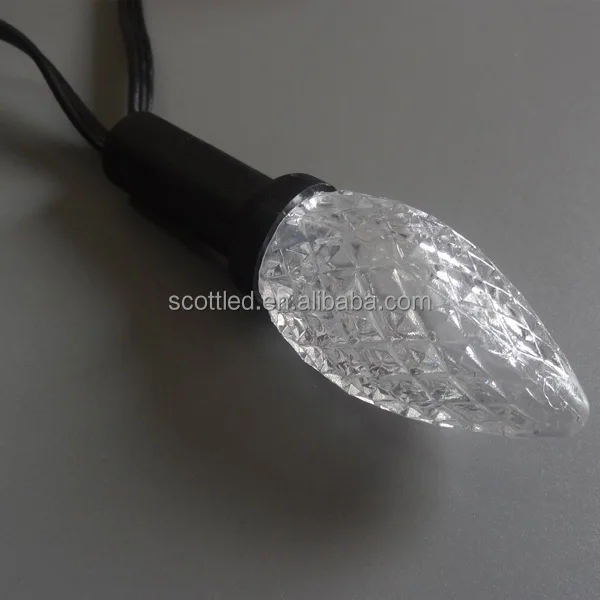 S20 c7 C9 Crystal light black wire LED programmable ws2811 christmas lights