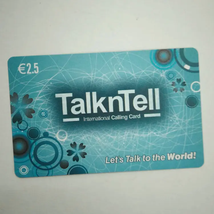 
Prepaid top-up phone calling card 