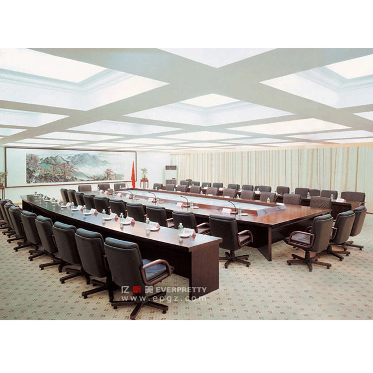 Длинный индивидуальный стол для встреч, стол для встреч руководителя офиса, современный деревянный стол для встреч