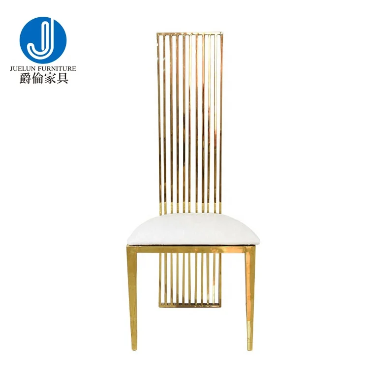 2023 Hot Popular Style Wedding Decoration Luxury Senior Sense Gold Stainless Steel Chair