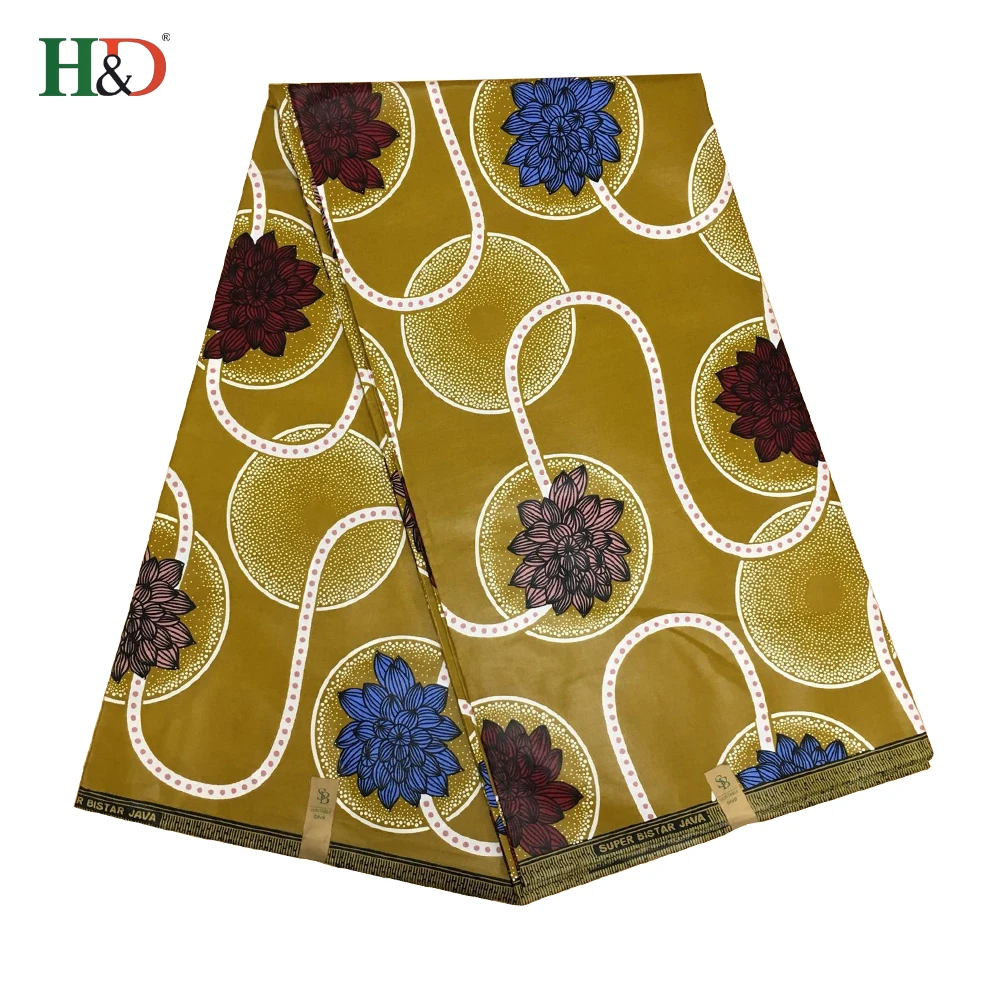 H & D горячие дешевые хорошее качество африканский дизайн печати Java Танзании воск для ткани оптом