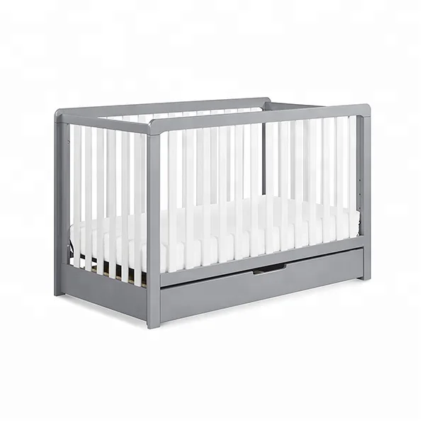 Solid Wood Style and Wood Material wooden baby crib