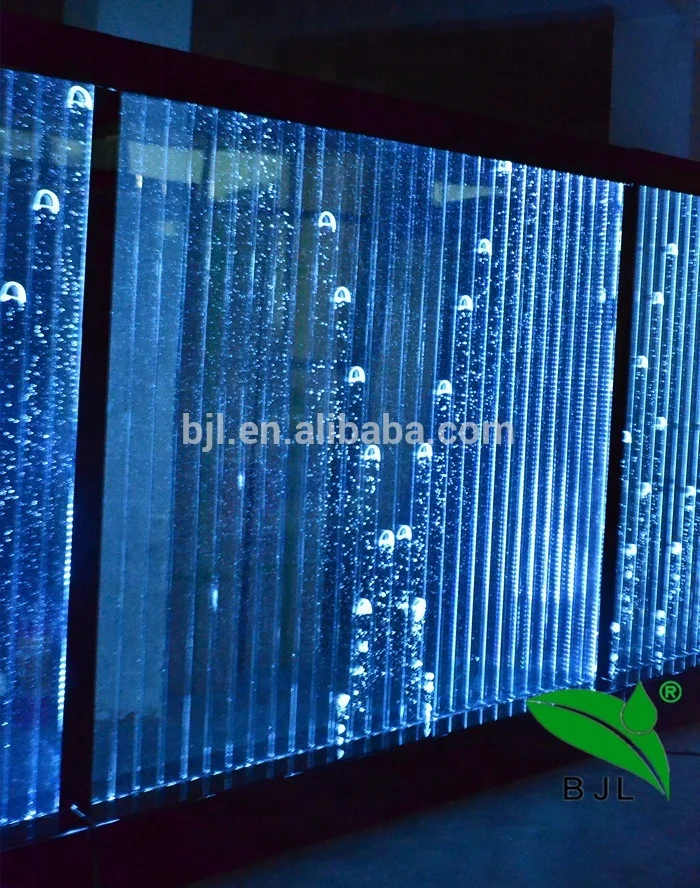 
LED Acrylic Waterfall Standing Wall Decoration Divider screen Programme Bubble Dancing Water Wall 
