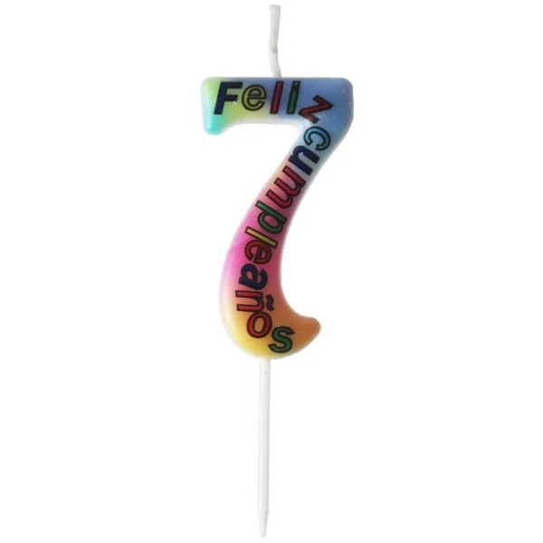 
New spanish cake decoration novelty fancy wholesale party numerals birthday candles set 