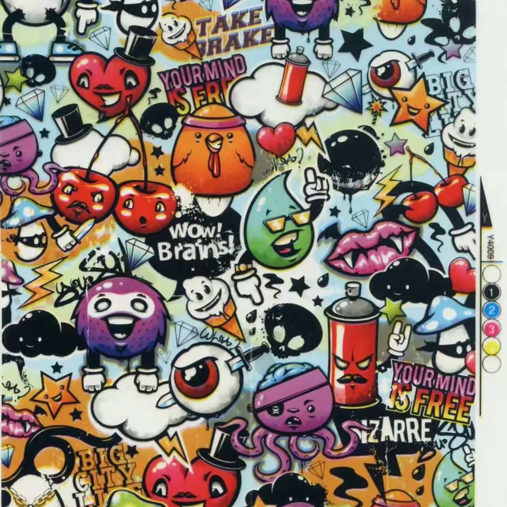 Koue Skull Pattern Hydrographics Film Water Transfer Printing Film MA1331Y AQUAPRINT PVA Hydro Film