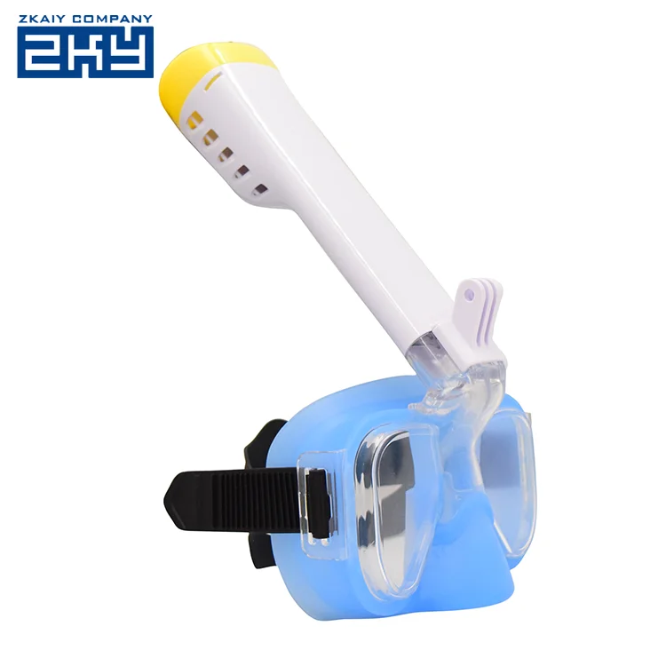 Профессиональная силиконовая маска для подводного плавания с легким дыханием и креплением на 180 градусов