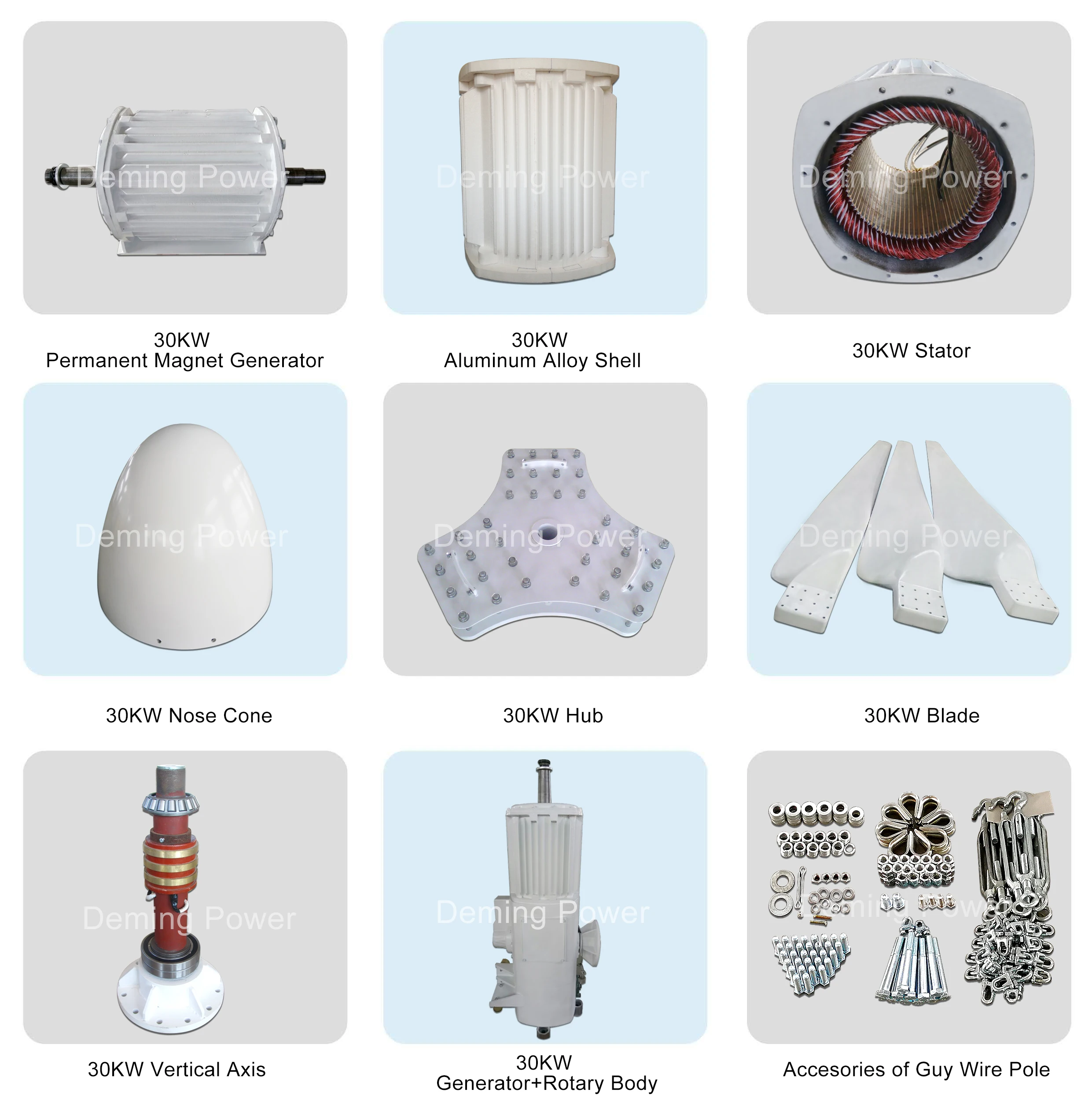 Wind Solar Hybrid Power System on Grid System 30KW with CE Certificate