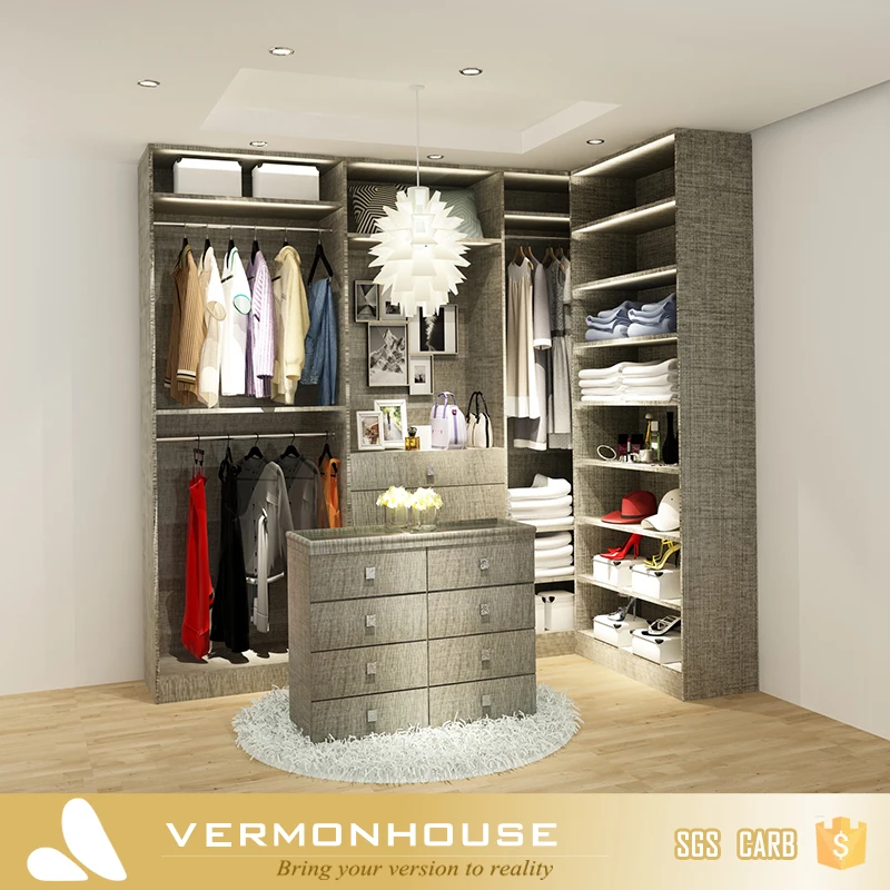 2021 Hangzhou Vermont Custom Wooden His walk in closet wardrobe cabinetry / Men Bedroom closet wardrobe Furniture