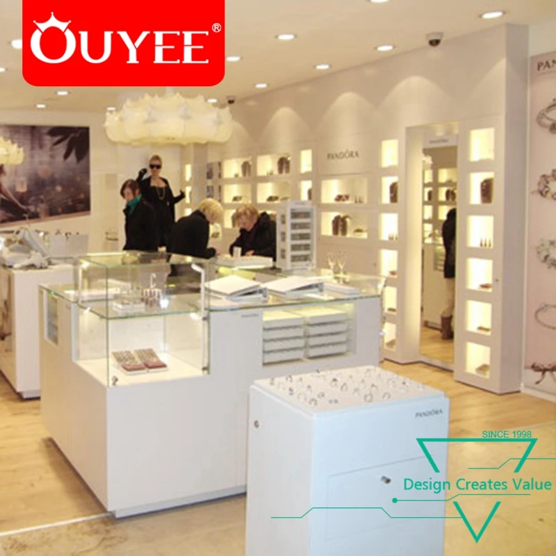 PANDORA Glass Jewelry Shop Decoration Furniture Design Display