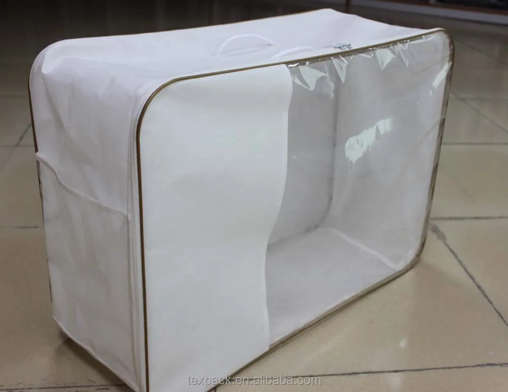 taobao price biodegradable non woven zipper quilt package bag