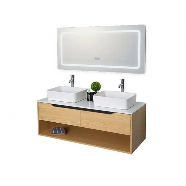 Modern Bath Vanities Wholesale Washbasin Bathroom Cabinet With Ceramic And Mirror  smart mirror cabinet