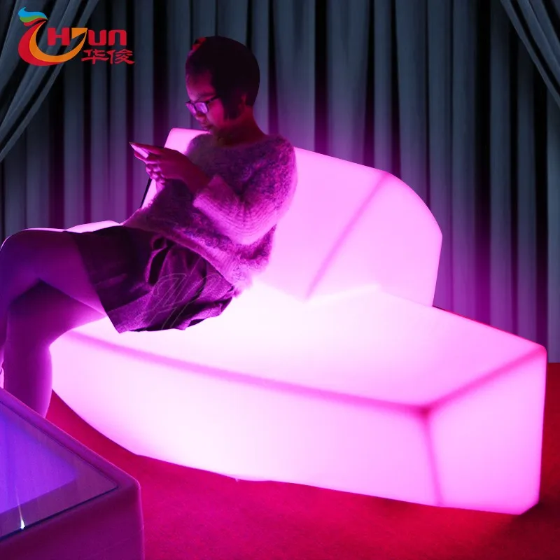14 летним заводом, Современный СИД ночного клуба декоративные диван со светодиодной подсветкой (3 человек) Мебель для ночных клубов
