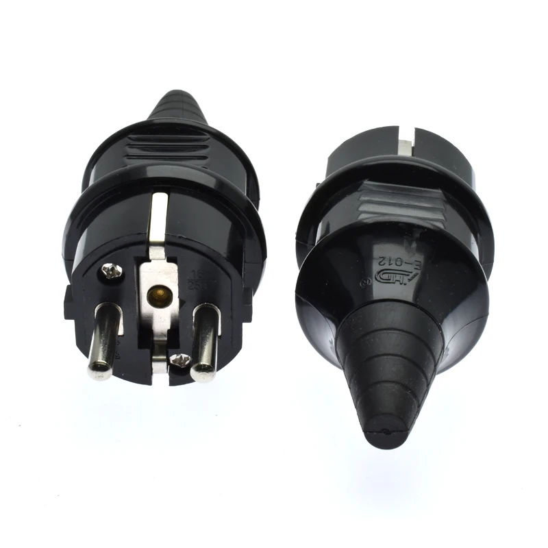 EU wiring plug  CE mark waterproof european plug schuko power wiring plug non-ground French E-012