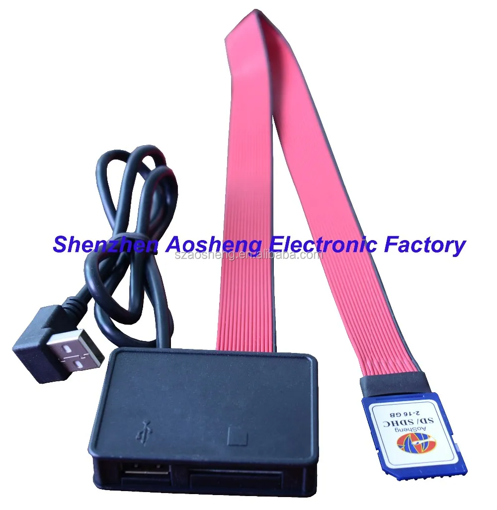 
sd / sd sdhc card adapter to usb adaptor color extension cord for customized length 