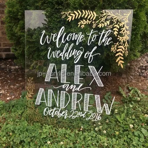 Custom Color Acrylic And Lucite Wedding Decor Ideas Acrylic Wedding Sign