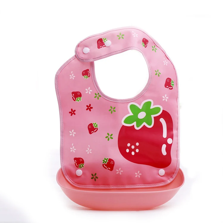 
Hot selling saliva towel child EVA bib waterproof baby rice bowl bib baby feeding silicon bib 