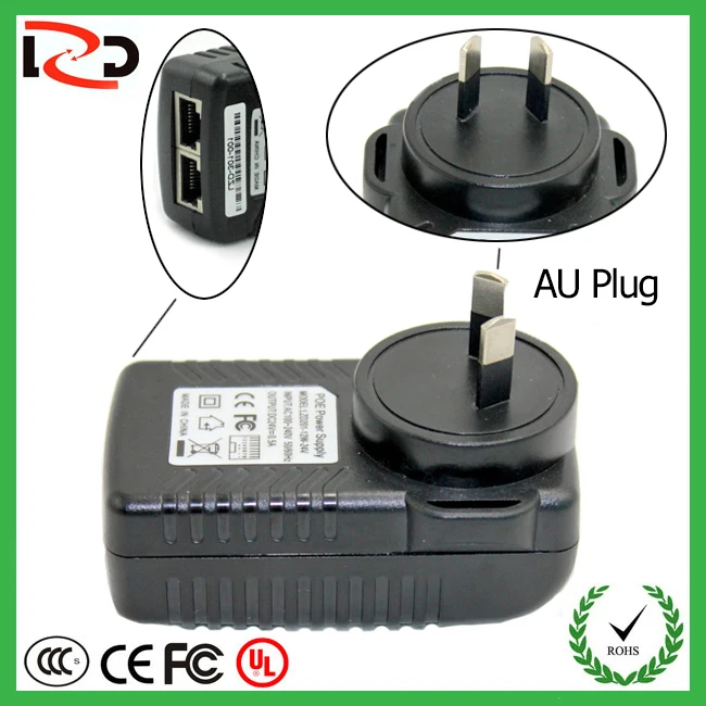 Новый бренд LZD разъем ас 48 В 0.5A poe адаптер для видеонаблюдения