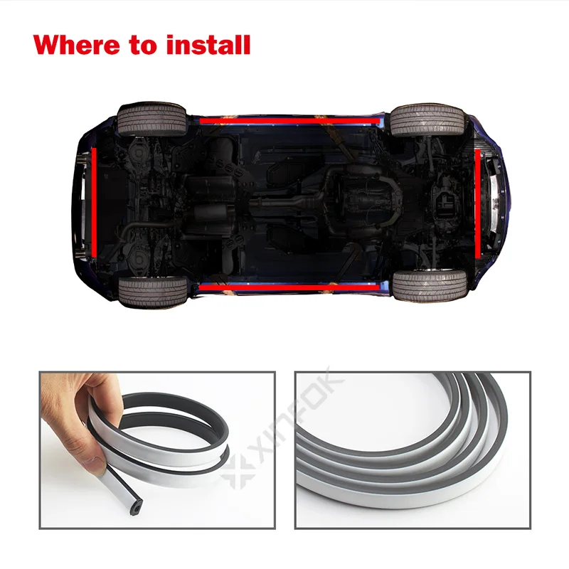 Xinfok APP Car Atmosphere lights 90*120 cm Under Car Underglow Chassis Light Kit With RF Remote Controller