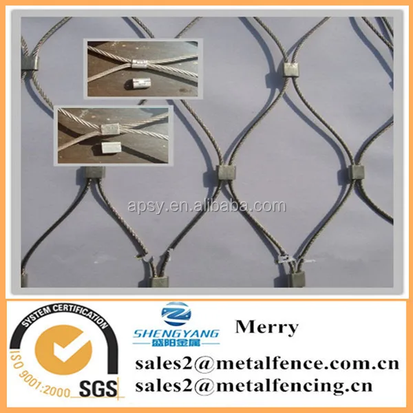
stainless steel rope protection wire mesh fish farm rope mesh netting 