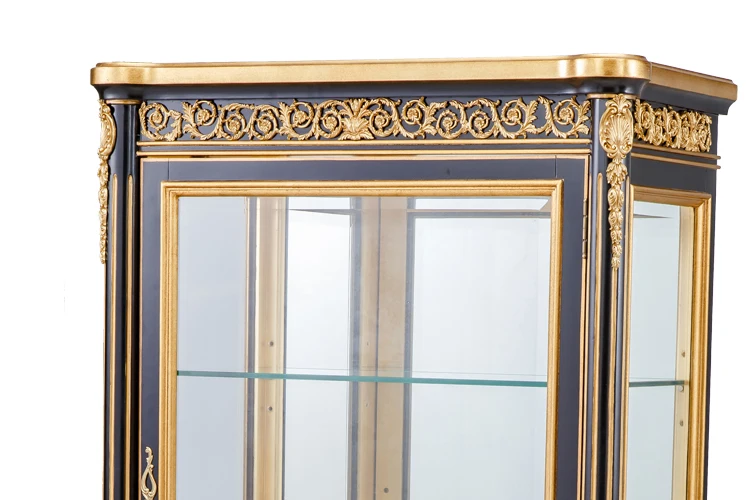 Vintage Wooden Carved Mirrored Storage Cabinet Wood Home Decor Furniture Luxury Living Room Furniture Cabinet Traditional 1pc