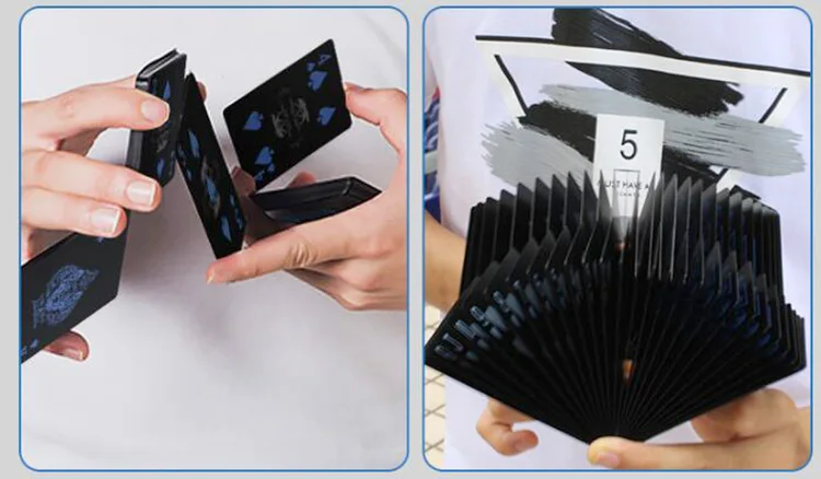 table playing cards black ghost dry erase rose pvc poker playing cards