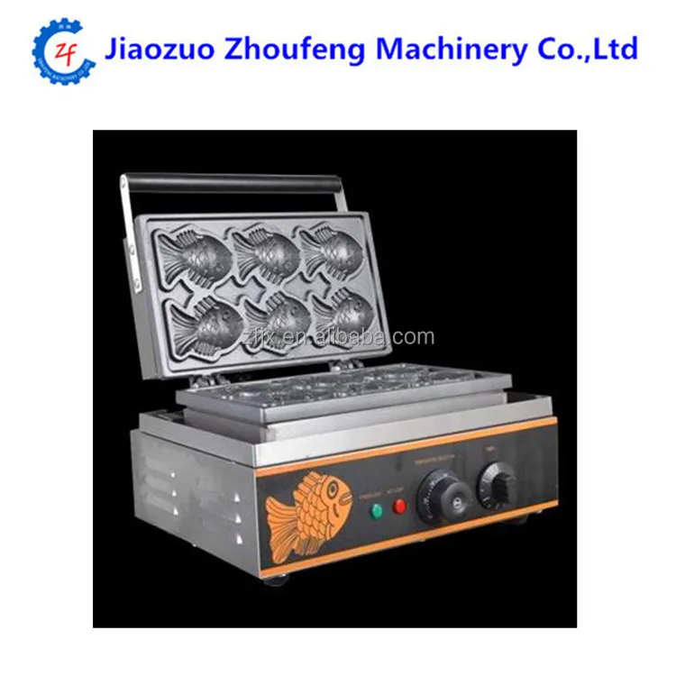 Commercial Korean snack fish cake machine Taiyaki oven grill fish shape cake waffle maker