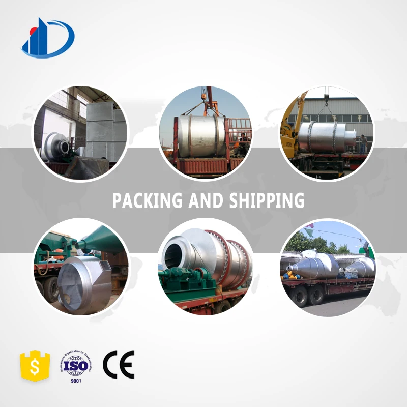 Rotary drum dryer for silica sand with drying equipment continuous conveyor