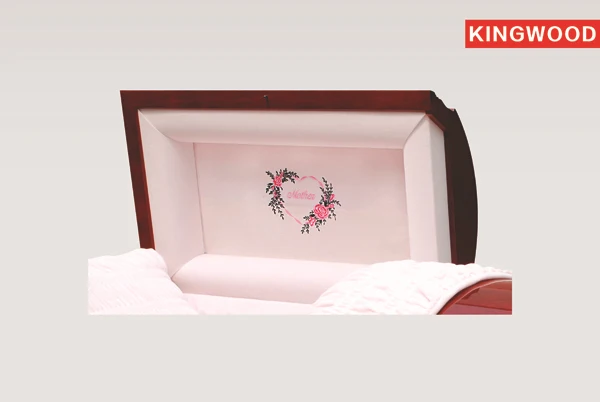 2024 NEW FEMALE ESTHER CHERRY casket made in china coffin for the dead making coffins supply