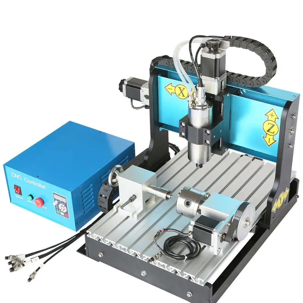 Mini Cnc 1500w 4axis Milling Machine Use Mach3 Software Wood Engraver Cnc 3040 T