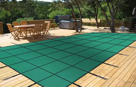 Customizable Pvc Hard Mesh Outdoor Safety Green Color Winter Pool Cover For Above Ground Swimming Pool
