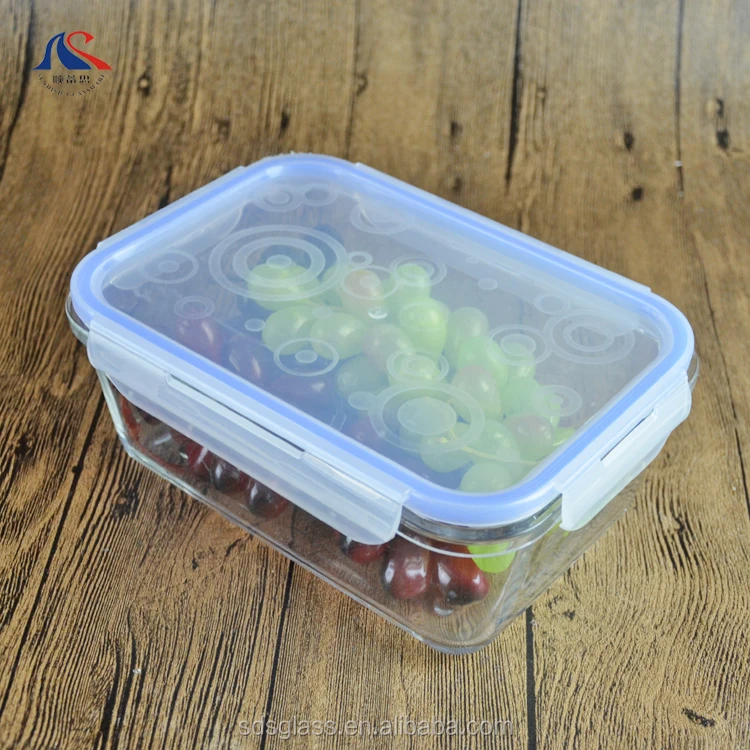 Multiple Sizes Square Microwave Oven Safe Glass Storage Container Sustainable Lunch Bowl Airtight Rectangular Bento Boxes