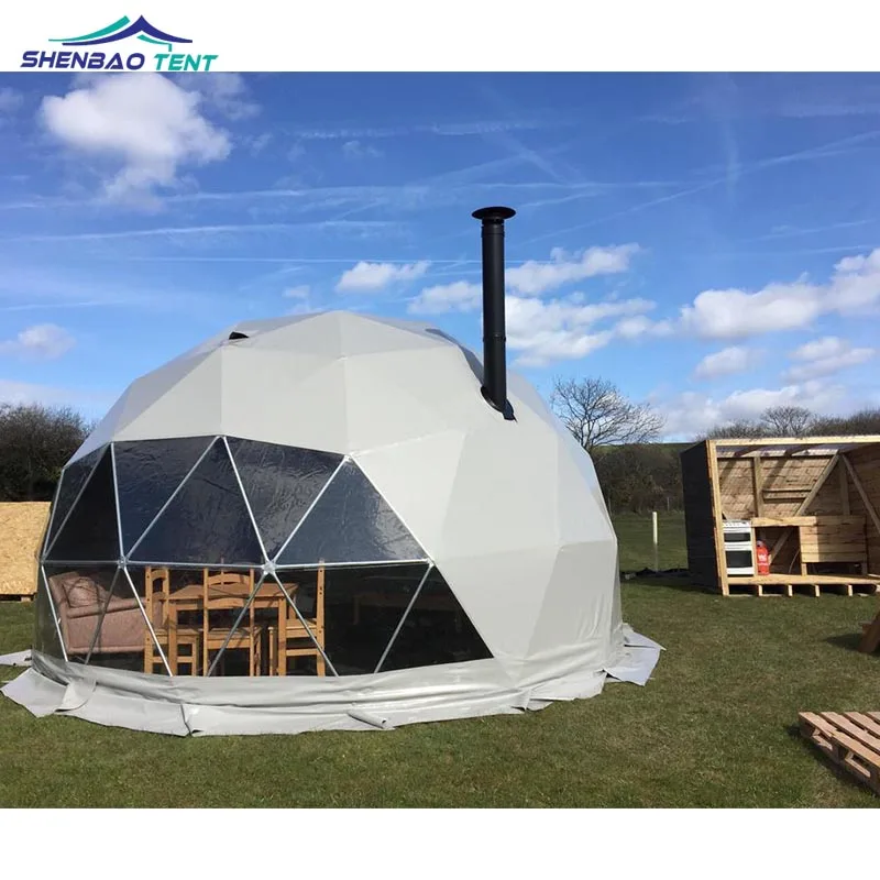 Transparent Half Sphere Dome Roof Glamping Resort Tents