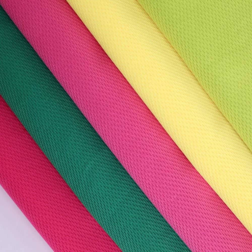 
China Suppliers Sportswear 100% Polyester Knit Jersey Bird Eye Mesh Fabric, Dri Fit Football Suit Fabric 