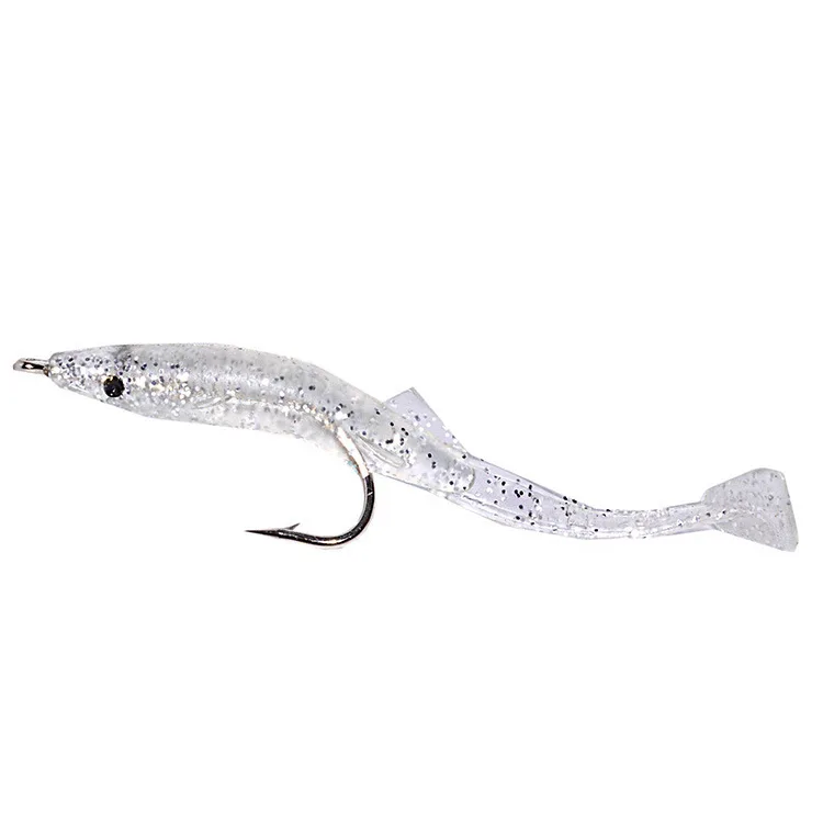 6pcs/pack 85mm 2.3g Soft EEL Fishing Lure Quality Soft Bait Paddle Sand Lure Eel Bait