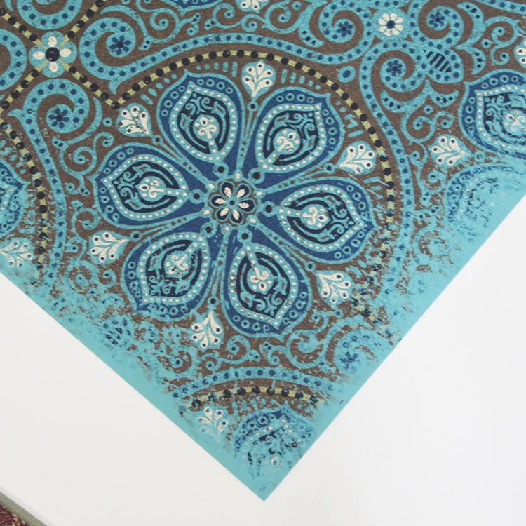 UV Print Vintage PVC Carpet Vinyl Mat for Home Decoration Area Rug