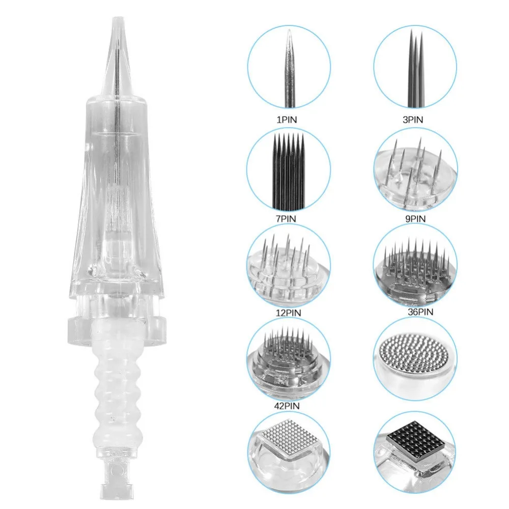 Flagship! 9 pin 12 pin 36 pin nano round 3D 5D needles cartridges for dermapen bayonet slot