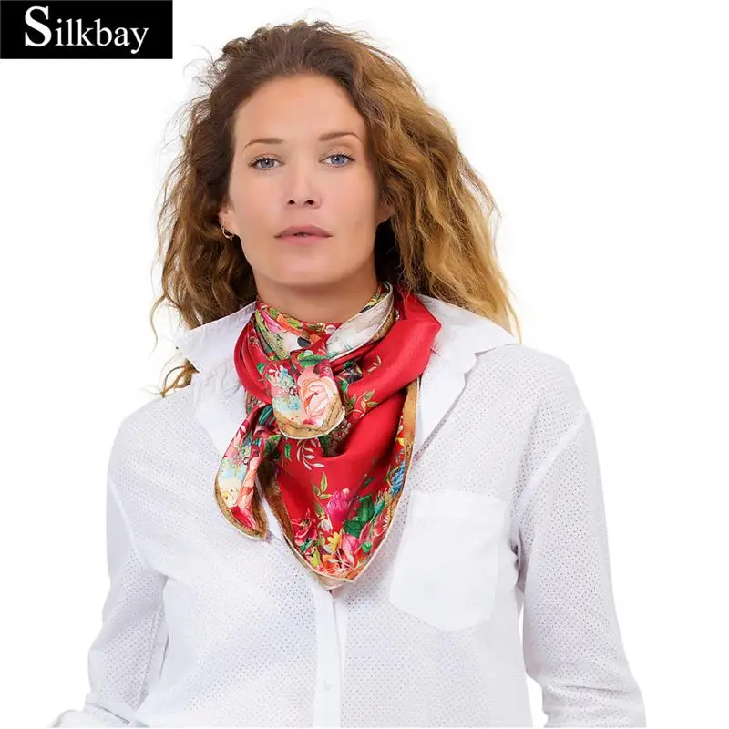 quality guaranteed custom silk scarf for wholesales